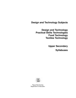 Design and Technology Syllabuses