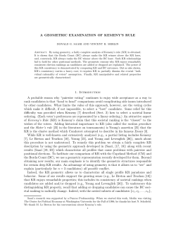 A GEOMETRIC EXAMINATION OF KEMENY`S