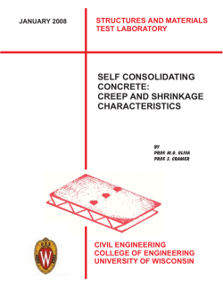 self consolidating concrete: creep and shrinkage