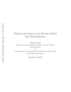 Pressure and volume in the first law of black hole thermodynamics