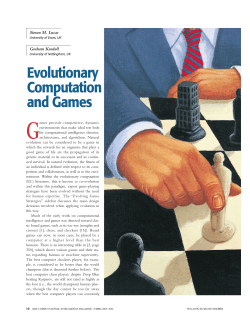 Evolutionary Computation and Games