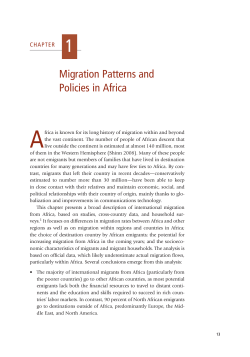 Migration Patterns and Policies in Africa