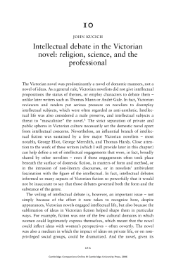 IO Intellectual debate in the Victorian novel: religion