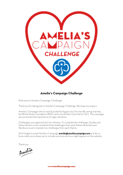 Amelia`s Campaign Challenge