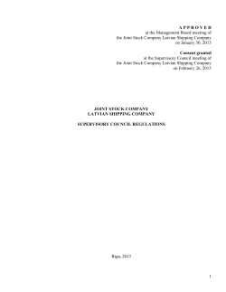 1 APPROVED at the Management Board meeting of the Joint Stock