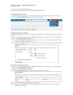 Starfish Connect &ndash; Setting up Office Hours