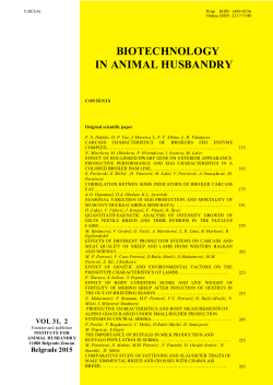 BIOTECHNOLOGY IN ANIMAL HUSBANDRY