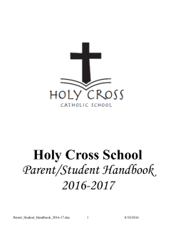 Parent Student Handbook 2016-17