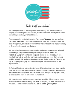 Take it off your plate!