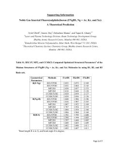 Supporting Information Noble Gas Inserted Fluoro(sulphido)boron