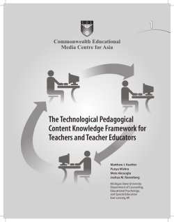 The Technological Pedagogical Content Knowledge