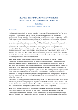 how can the mining industry contribute - IRD - Nouvelle