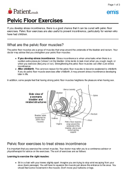 Pelvic Floor Exercises - Riverview Medical Centre