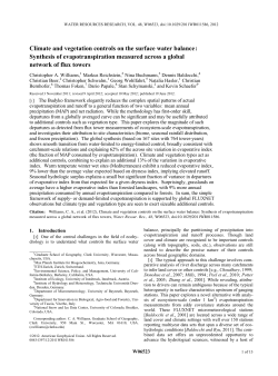 Climate and vegetation controls on the surface water balance