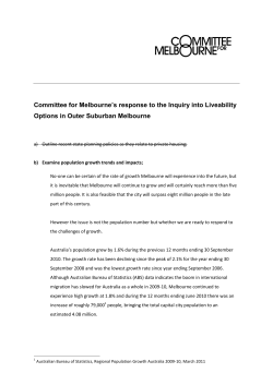 MEDIA RELEASE - Higher density living and planning required to