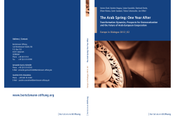 The Arab Spring: One Year After