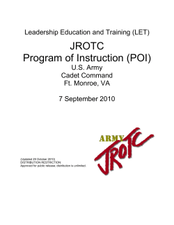 Program Of Instruction 3Nov10