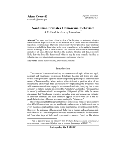 Nonhuman Primates Sexual Behaviour