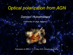 Optical polarization from AGN