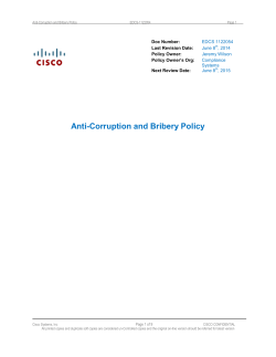 Anti-Corruption and Bribery Policy