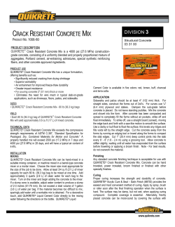 crack resistant concrete mix