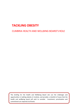 tackling obesity - Cumbria County Council