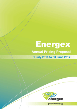 Annual Pricing Proposal 2016-17