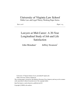 Lawyers at Mid-Career: A 20-Year Longitudinal Study of Job and