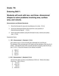 7th Grade &ndash; Math Enduring Skills