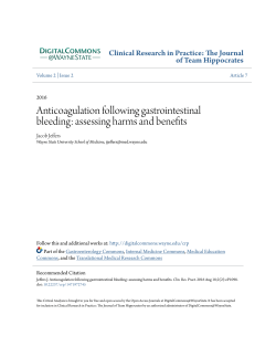 Anticoagulation following gastrointestinal bleeding