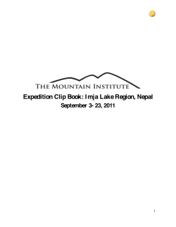 Expedition Clip Book: I mja Lake Region, Nepal