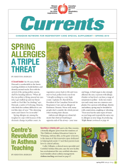 Spring 2010 - Canadian Network for Respiratory Care