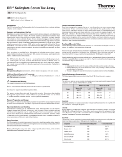 DRI® Salicylate Serum Tox Assay