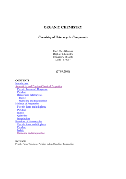 revised chemistry of Heterocyclic compounds