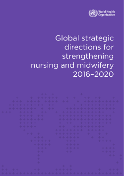 Global strategic directions for strengthening nursing and midwifery