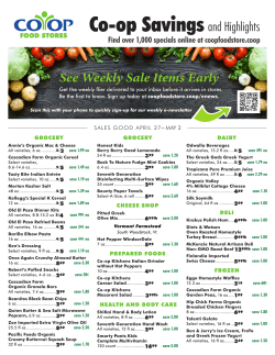 Co-op Specials Flier April 27 - May 3 - Co