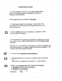 Social Studies Project - St. Stanislaus School