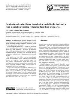 Application of a distributed hydrological model to the design of a