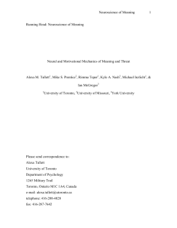 Neural and Motivational Mechanics of Meaning and