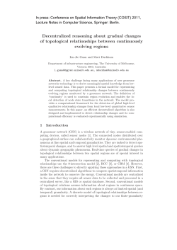 Decentralized reasoning about gradual changes of topological