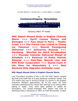 MSC Napoli Almost Sinks in English Channel - Containership-Info