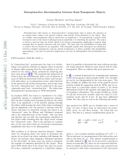 " Interaction-free" discrimination between semi