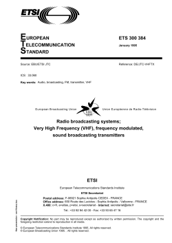 ETS 300 384 - How to be a Community Radio Station Home Page