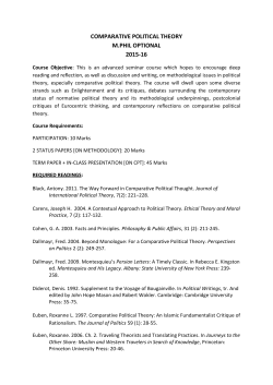 comparative political theory m.phil optional 2015-16