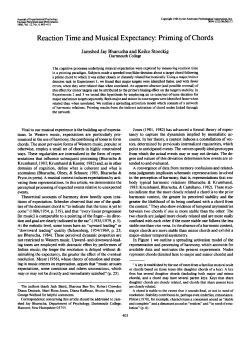 Reaction Time and Musical Expectancy: Priming of Chords