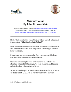 Absolute Value - Veditz | FAQ and Support