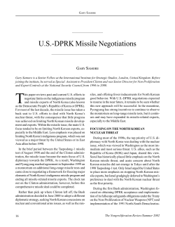 NPR 9.2: U.S.-DPRK Missile Negotiations