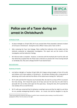 Police use of a Taser during an arrest in Christchurch