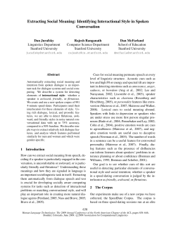 Extracting Social Meaning - Association for Computational Linguistics