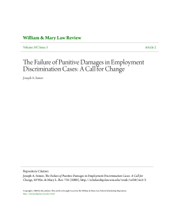 The Failure of Punitive Damages in Employment Discrimination